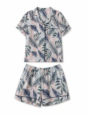 BedHead Breezy Palm Shorty Pajama Set XS NWT